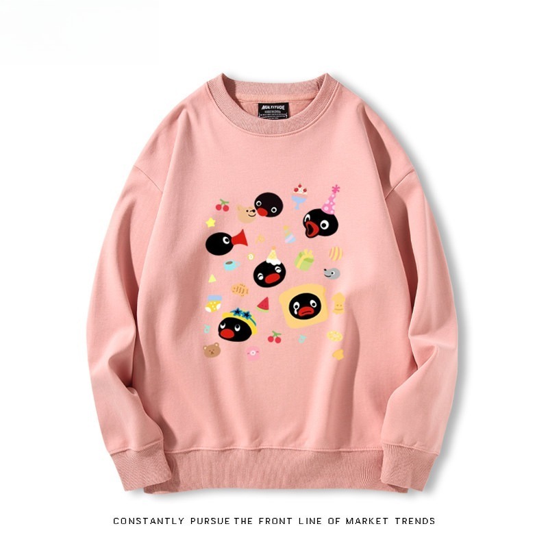 pingu 聯名親子情侶裝 圓領長袖