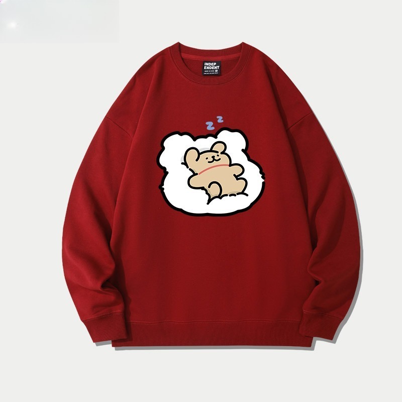 線條小狗 聯名親子情侶裝 圓領長袖