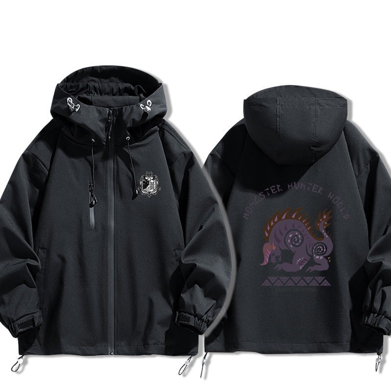 魔物獵人周邊 男女同款秋冬衝鋒衣
