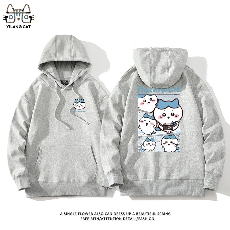 Chiikawa聯名衛衣2025秋冬新款親子情侶裝連帽衛衣