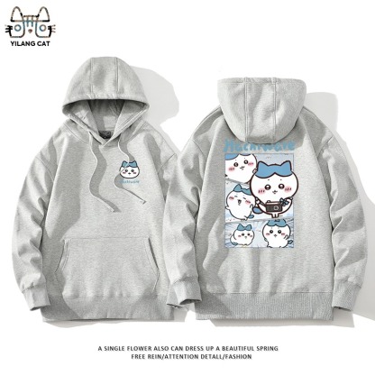 Chiikawa聯名衛衣2025秋冬新款親子情侶裝連帽衛衣