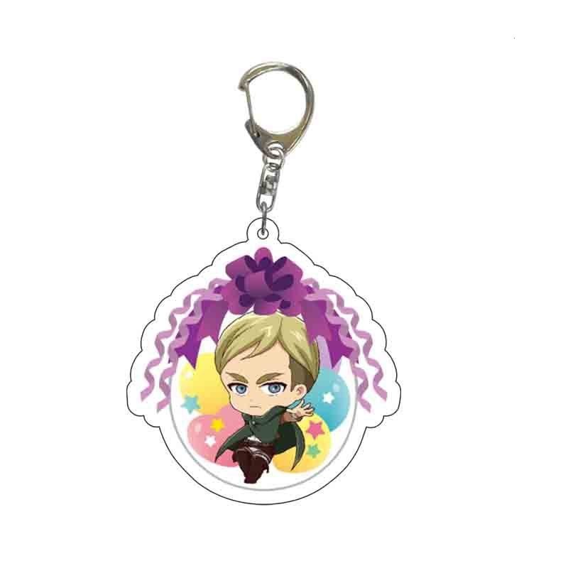 進擊的巨人調查兵團艾倫三笠阿明埃爾文利威爾韓吉萊納鑰匙扣掛飾【單買三件起送】