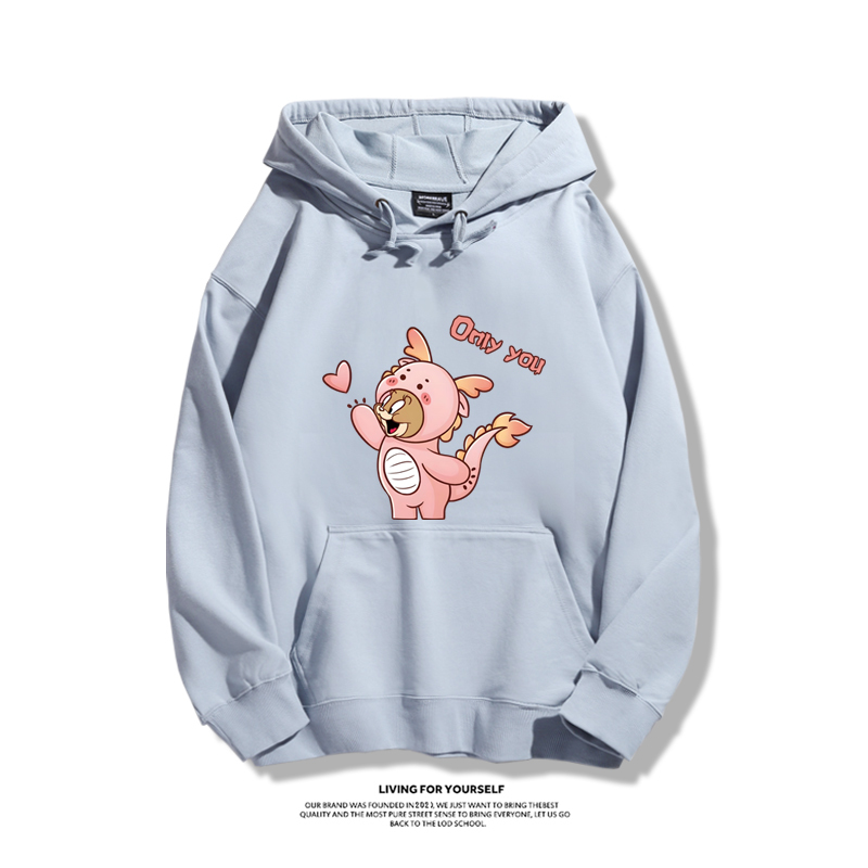 貓和老鼠聯名衛衣2023秋冬新款親子情侶裝薄絨款連帽衛衣