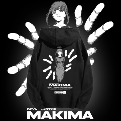 鏈鋸人聯名衛衣2023秋冬新款親子情侶裝薄絨款連帽衛衣