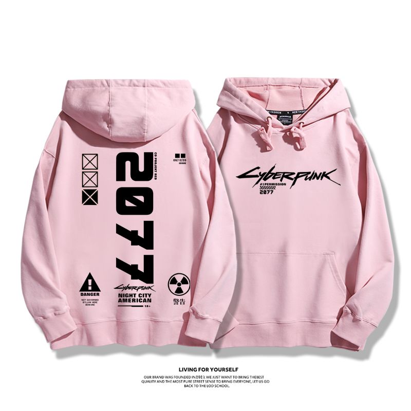 電馭叛客2077聯名衛衣2025秋冬新款親子情侶裝連帽衛衣