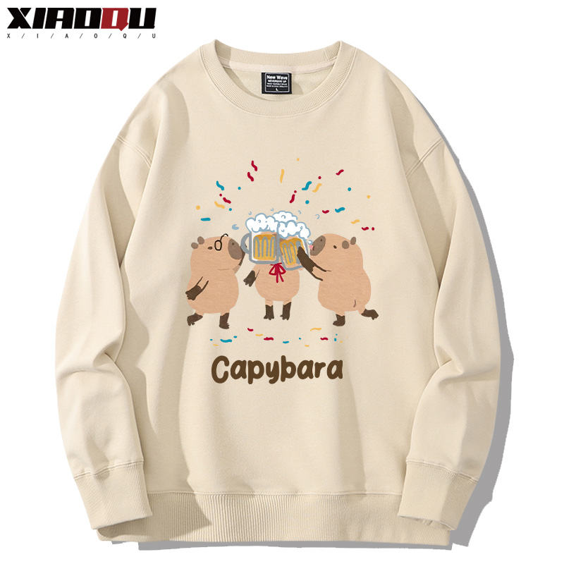 卡皮巴拉 2024親子情侶裝 圓領長袖