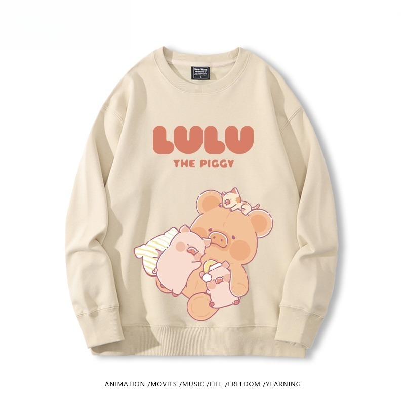 LuLu豬 聯名親子情侶裝 圓領長袖