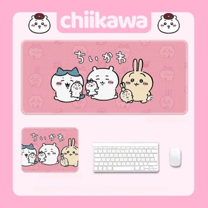 Chiikawa吉伊卡哇 主題桌墊 布質滑鼠墊