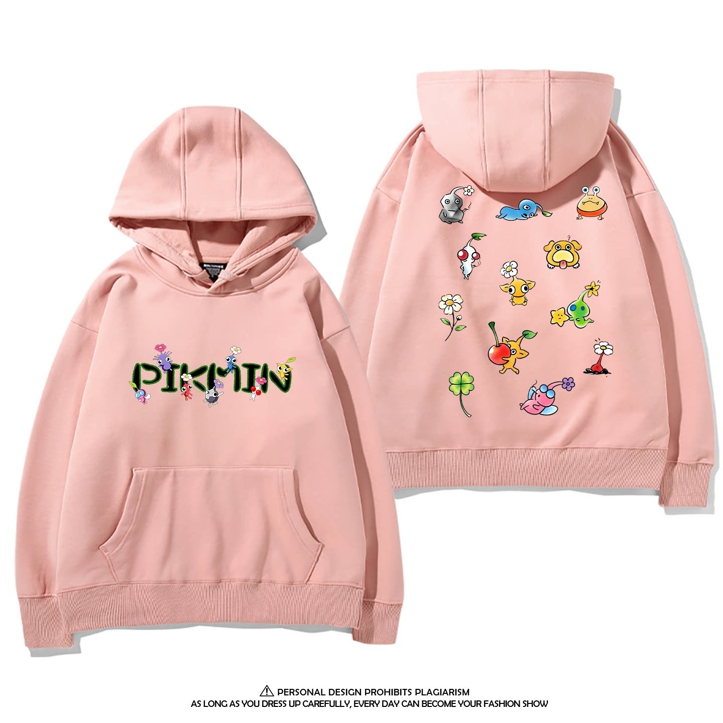 皮克敏PIKMIN4 聯名衛衣新款 親子情侶裝連帽衛衣