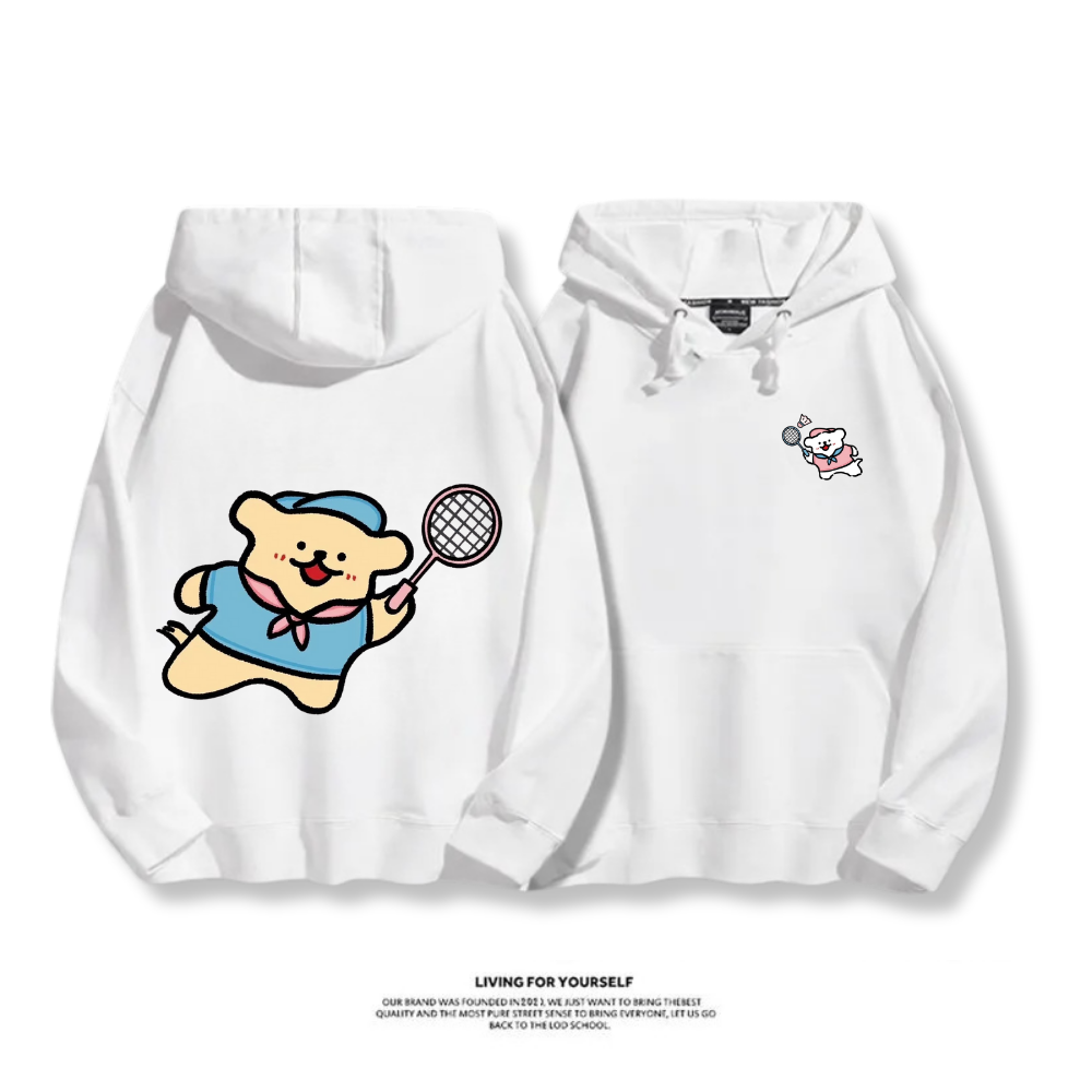 線條小狗 2025秋冬新款 親子情侶男女連帽衛衣