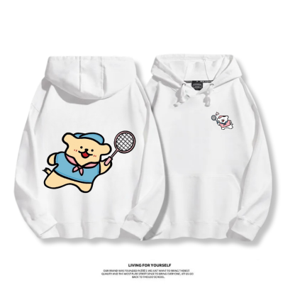 線條小狗 2025秋冬新款 親子情侶男女連帽衛衣