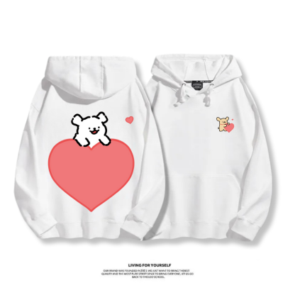 線條小狗 2025秋冬新款 親子情侶男女連帽衛衣