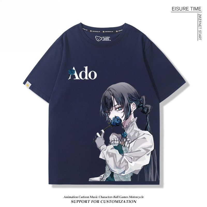 Ado歌手 2026親子情侶男女同款 印花短袖T恤