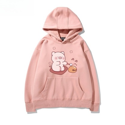 LULU豬 聯名衛衣新款 親子情侶裝連帽衛衣