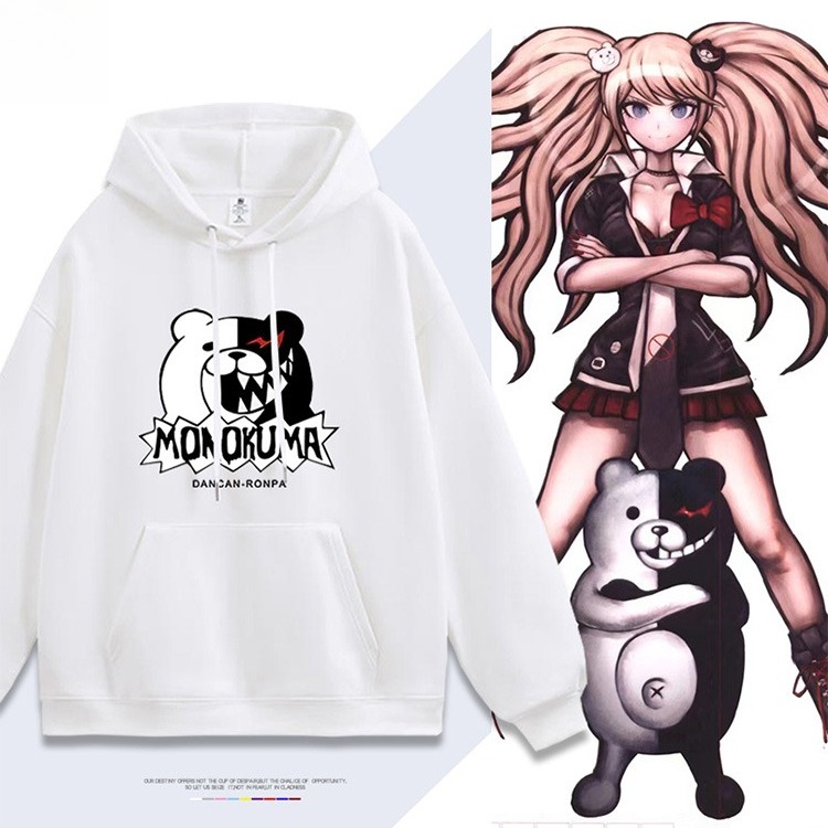 槍彈辯駁黑白熊新款 親子情侶男女連帽衛衣