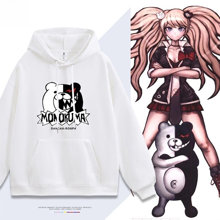 槍彈辯駁黑白熊新款 親子情侶男女連帽衛衣