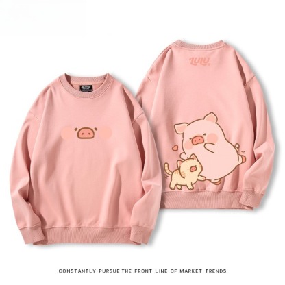 LuLu豬 聯名親子情侶裝 圓領長袖