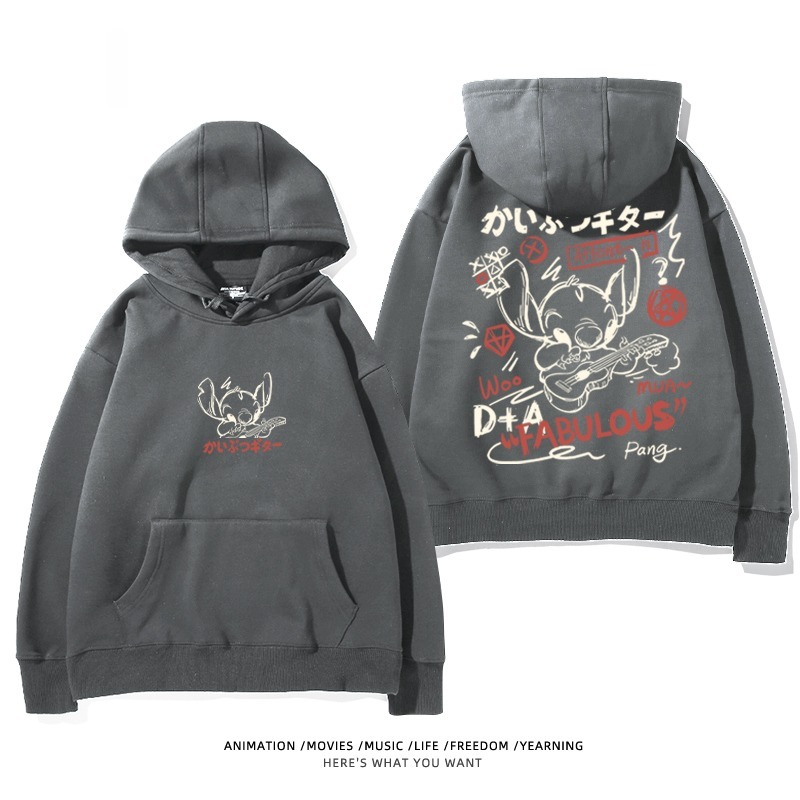 馴龍高手聯名史迪仔新款 親子情侶男女款連帽衛衣