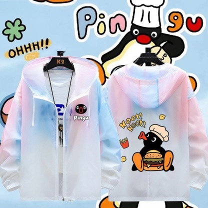 企鵝家族Pingu 輕薄透氣漸變防曬衣外套