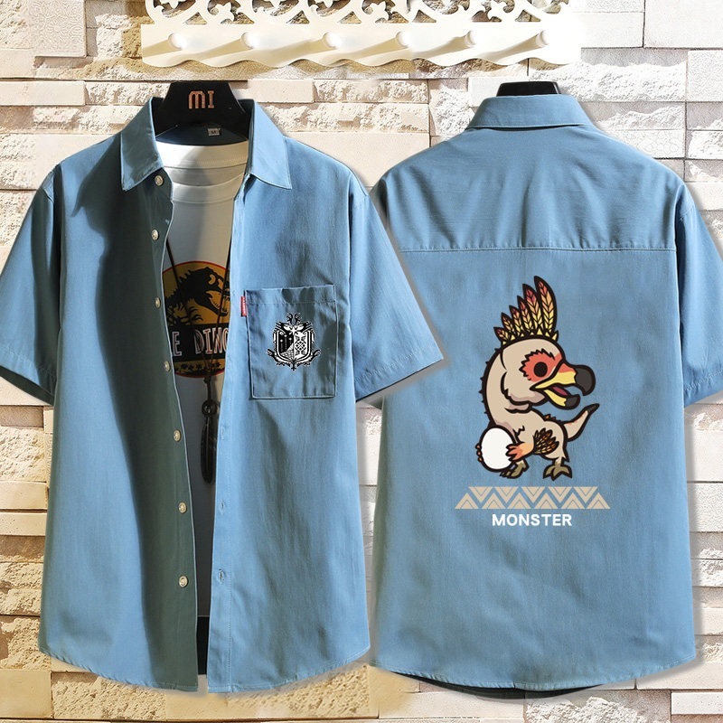 魔物獵人 周邊印花短袖襯衫