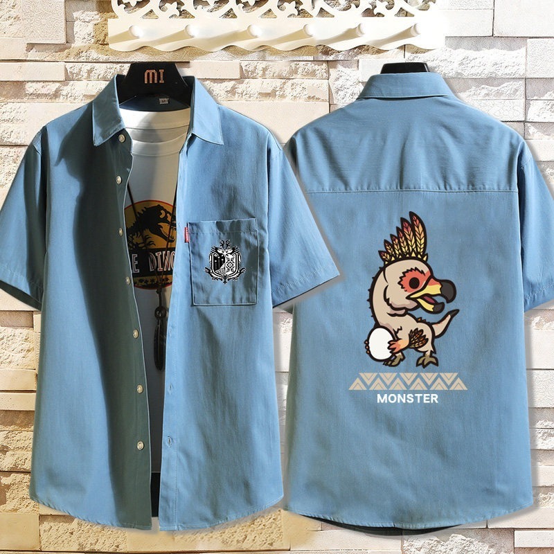 魔物獵人 周邊印花短袖襯衫
