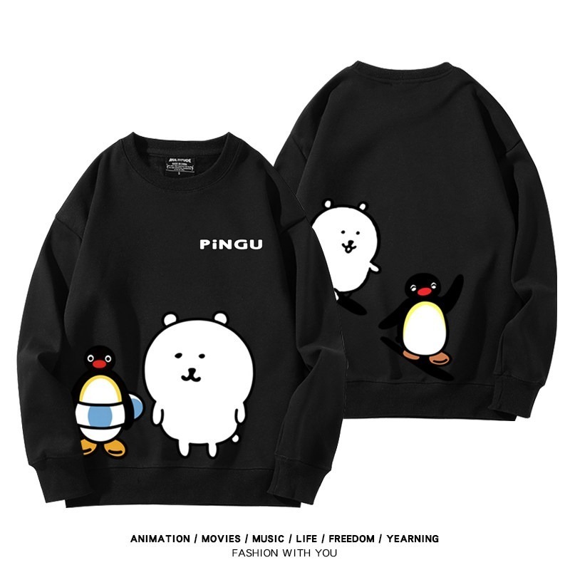 Pingu企鵝家族聯名親子情侶裝 圓領長袖