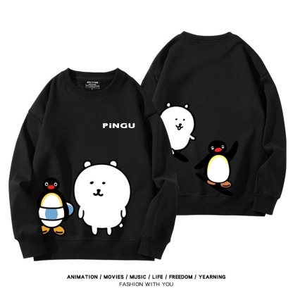 Pingu企鵝家族聯名親子情侶裝 圓領長袖