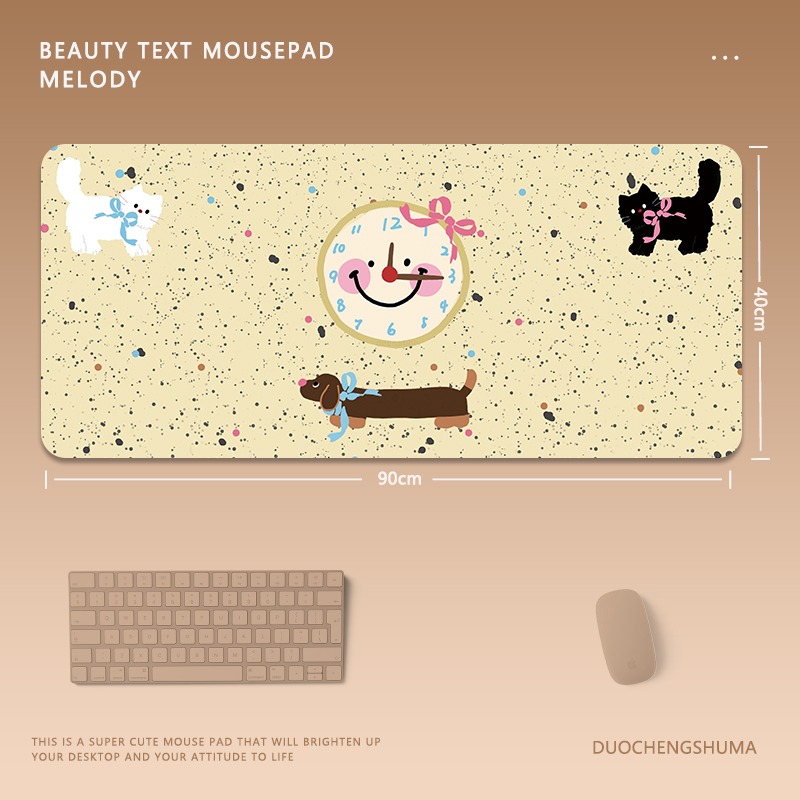 可愛卡通電競超大遊戲加厚防滑鼠標墊