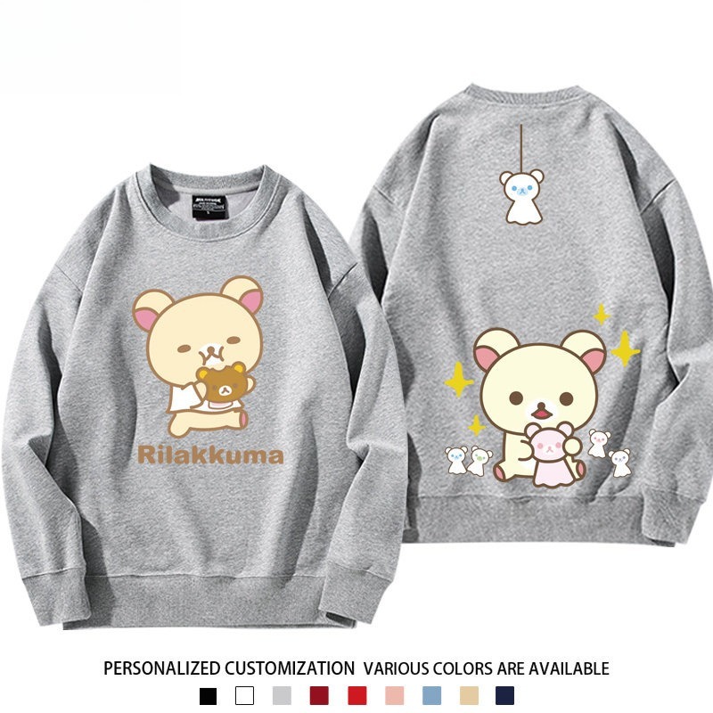 日系拉拉熊 聯名親子情侶裝 圓領長袖