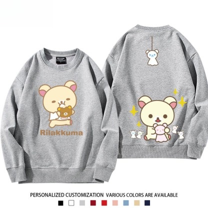 日系拉拉熊 聯名親子情侶裝 圓領長袖