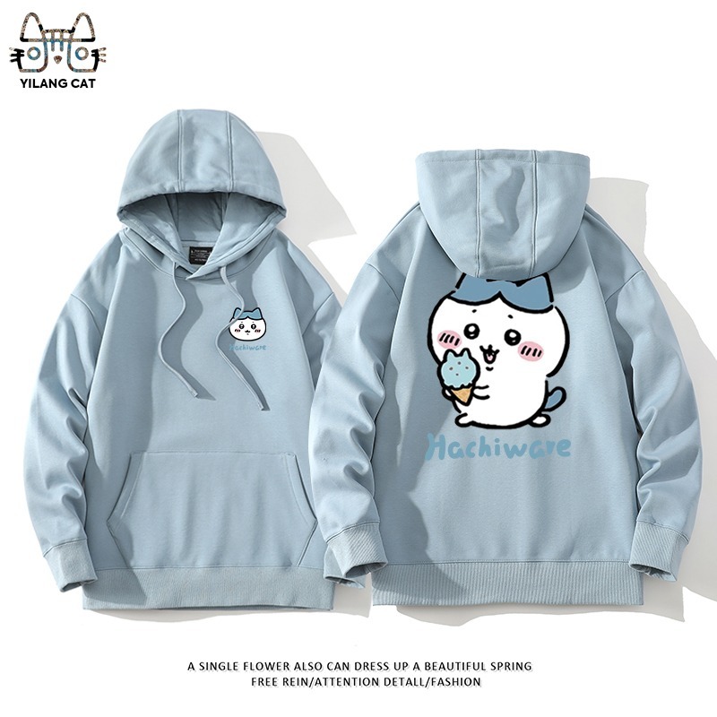 Chiikawa聯名衛衣2025秋冬新款親子情侶裝連帽衛衣