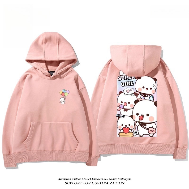 一二布布新款 親子情侶男女連帽衛衣