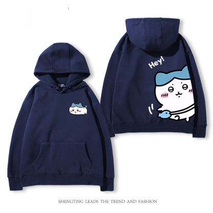 chiikawa 2024秋冬新款親子情侶裝薄絨款連帽衛衣