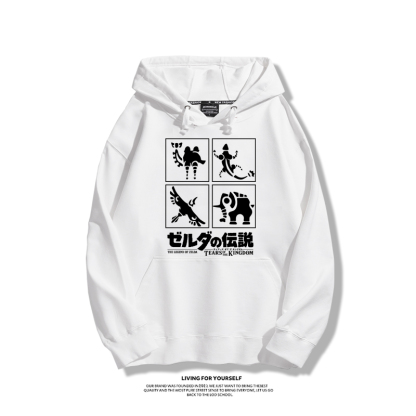 塞尔达传说联名衣服四英杰连帽卫衣游戏周边秋冬季宽松外套男女装