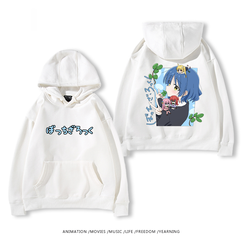 孤獨搖滾 聯名衛衣2024秋冬新款親子情侶裝薄絨款連帽衛衣