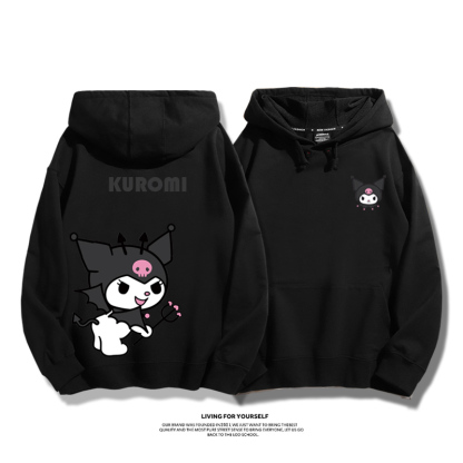 三麗鷗聯名聯名衛衣2023秋冬新款親子情侶裝薄絨款連帽衛衣