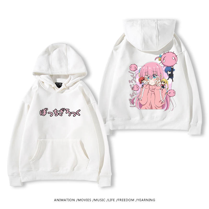 孤獨搖滾 聯名衛衣2024秋冬新款親子情侶裝薄絨款連帽衛衣