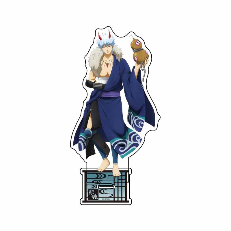 銀魂阪田銀時神樂新八定春神威十四沖田總悟桂伊麗莎白立牌鑰匙扣掛飾【單買三件起送】