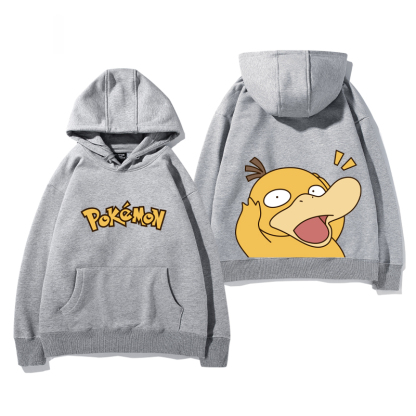 精靈寶可夢可達鴨 衛衣2025秋冬新款親子情侶裝連帽衛衣