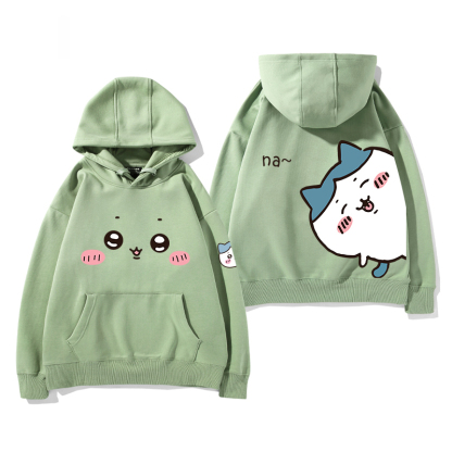 chiikawa 2024秋冬新款親子情侶裝薄絨款連帽衛衣