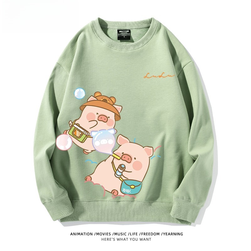 LuLu豬 聯名親子情侶裝 圓領長袖