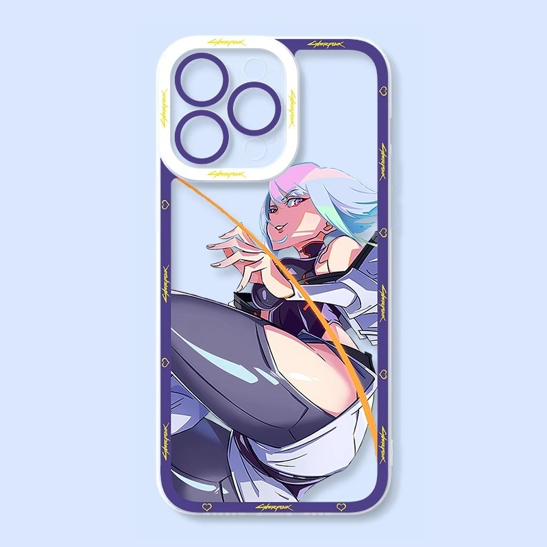 蘋果 系列賽博朋克邊緣行者天使眼透明防摔軟殼