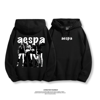 Aespa SYNK 2025秋冬新款 親子情侶男女連帽衛衣