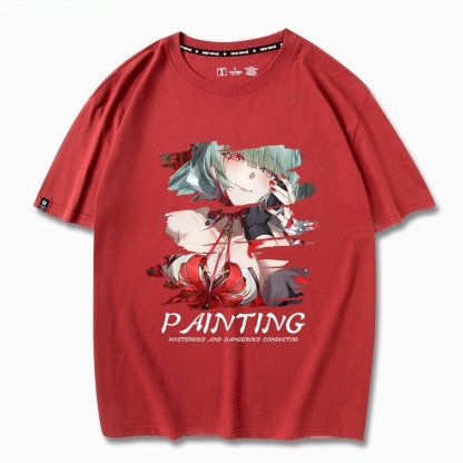 鳴潮弗洛洛 印花短袖T恤