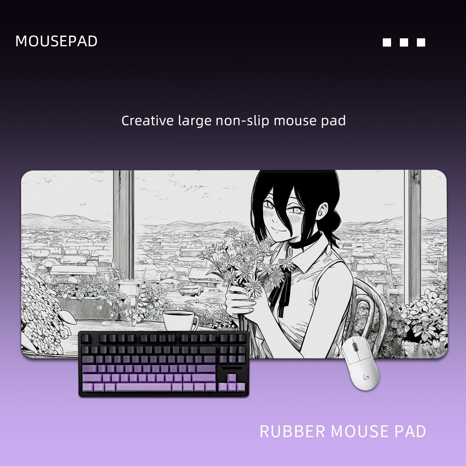 鏈鋸人蕾塞 主題桌墊 布質滑鼠墊