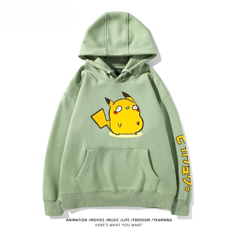 寶可夢Q版搞怪新款 親子情侶男女款連帽衛衣
