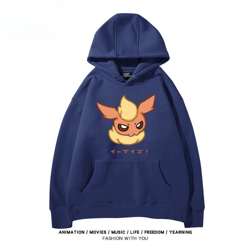 寶可夢伊布家族 聯名衛衣秋冬新款親子情侶裝連帽衛衣