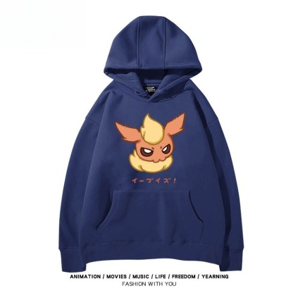 寶可夢伊布家族 聯名衛衣秋冬新款親子情侶裝連帽衛衣