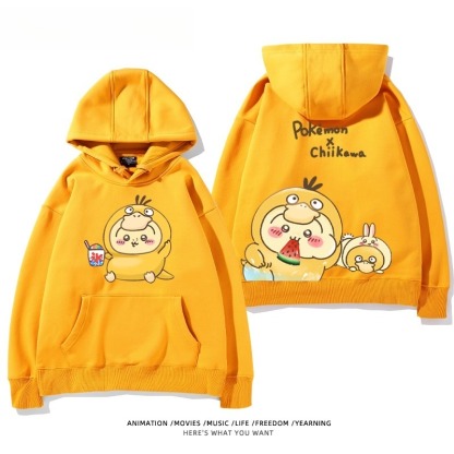 chiikawa X 寶可夢系列 聯名衛衣2025秋冬新款 親子情侶裝連帽衛衣