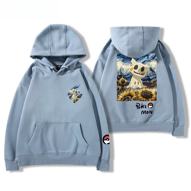 寶可夢油畫系列 聯名衛衣2025秋冬新款親子情侶裝連帽衛衣
